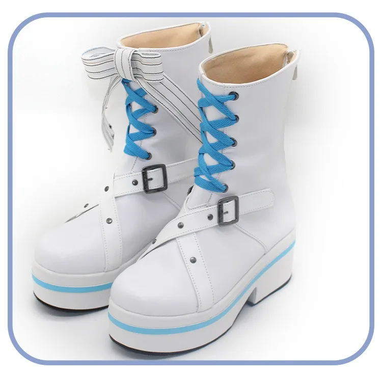 Abyssgard Fuwawa تأثيري أحذية Vtuber تأثيري الدعائم أنيمي اكسسوارات بولي أحذية أحذية من الجلد هالوين كرنفال مخصص #3