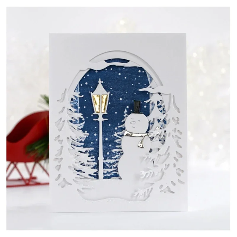 Snow Forest 3d Embossed Folder For Handmade Brick Wall Pebble Leaf And Letter Background Greeting Card Clipbook 2022 New