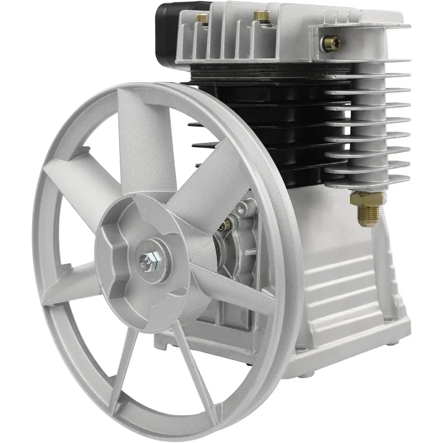 

Air Compressor Pump Head 2HP 52.83Gal min 145PSI Single Stage Twin Cylinder Universal Air Tool Air Compressor Piston Pump Head