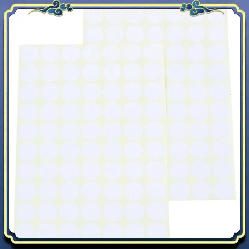 ملصقات رمز مستديرة محمولة 10X، 19 مم، ملصقات لاصقة ذاتية اللصق باللون الأبيض