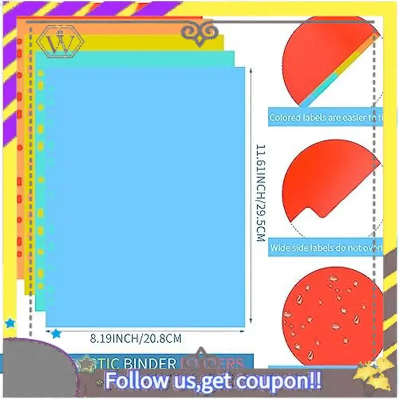 Nuove divisori per raccoglitori ad anelli a 3 anelli con linguette Divisori per notebook in formato lettera per file di soggetti scolastici