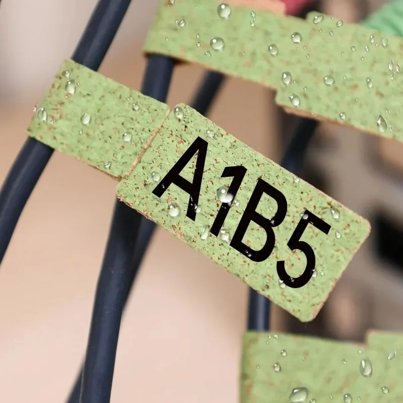 Holz selbst klebende Netzwerk kabel Etiketten Aufkleber wasserdichte Draht Identifikation etiketten bunte Marker Organisatoren Etikett Werkzeug