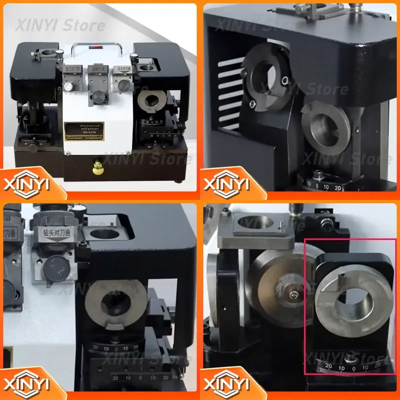 GD-313A Alloy Drill Bit Sharpener for End Mill Composite Grinder Portable Two-in-One Machine for 2 3 4 6 Edges