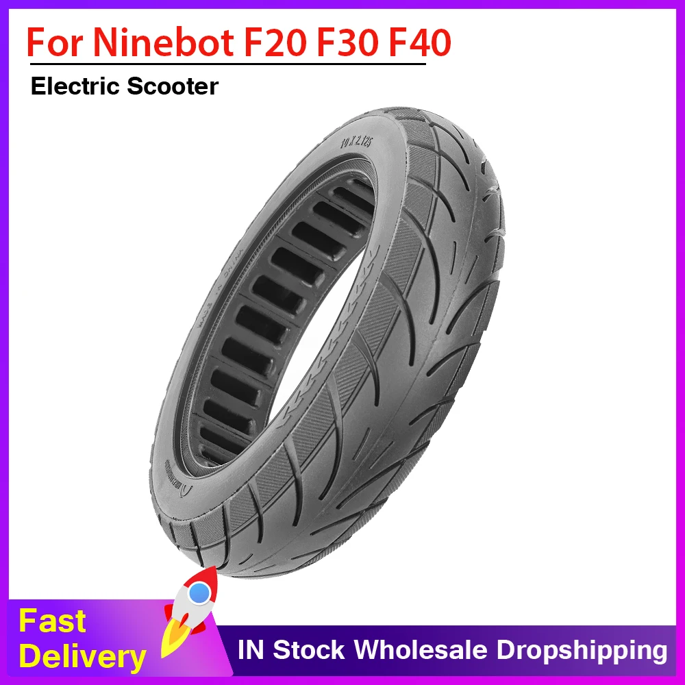 

Solid Rubber Tire 10 inch for Ninebot F20 F25 F30 F40 Electric scooter Tire Dual Shock Absorption Honeycomb Explosion-Proof Tyre