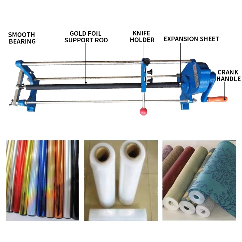 Brand New 27inch 70CM Manual Gold Foil Slitter Cutter Hot Stamping Gilded Foil Paper PU Vinyl Cutting Machine