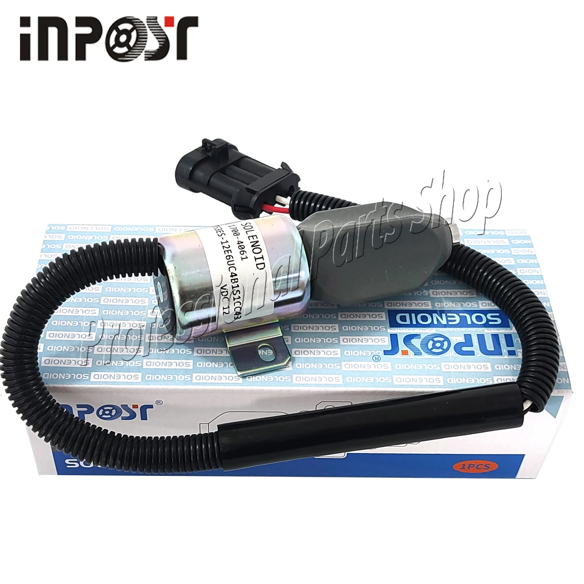 

1700-4061 1753ES 12V Shutoff solenoid valve Fit For Takeuchi TL140 54385992