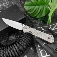 Stainless Steel D2 Folding Knife with Titanium Alloy Handle Emergency Survival Tool Window Breaker Portable Camping Knife Gift