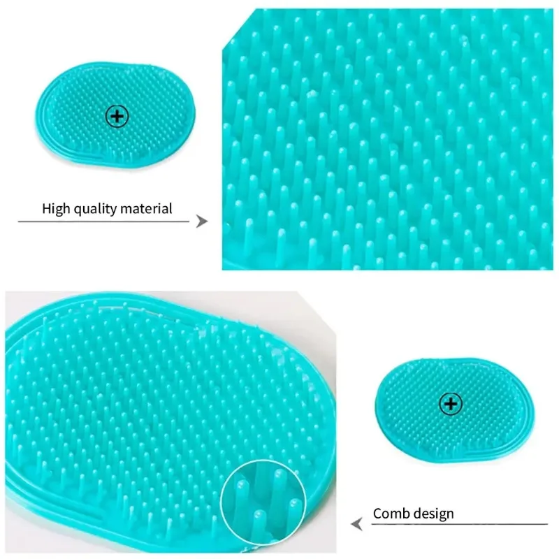 Cepillo de masaje para el cuero cabelludo suave portátil para hombres, cepillo para el pelo y la barba de viaje, peine de mano pequeño y redondo,