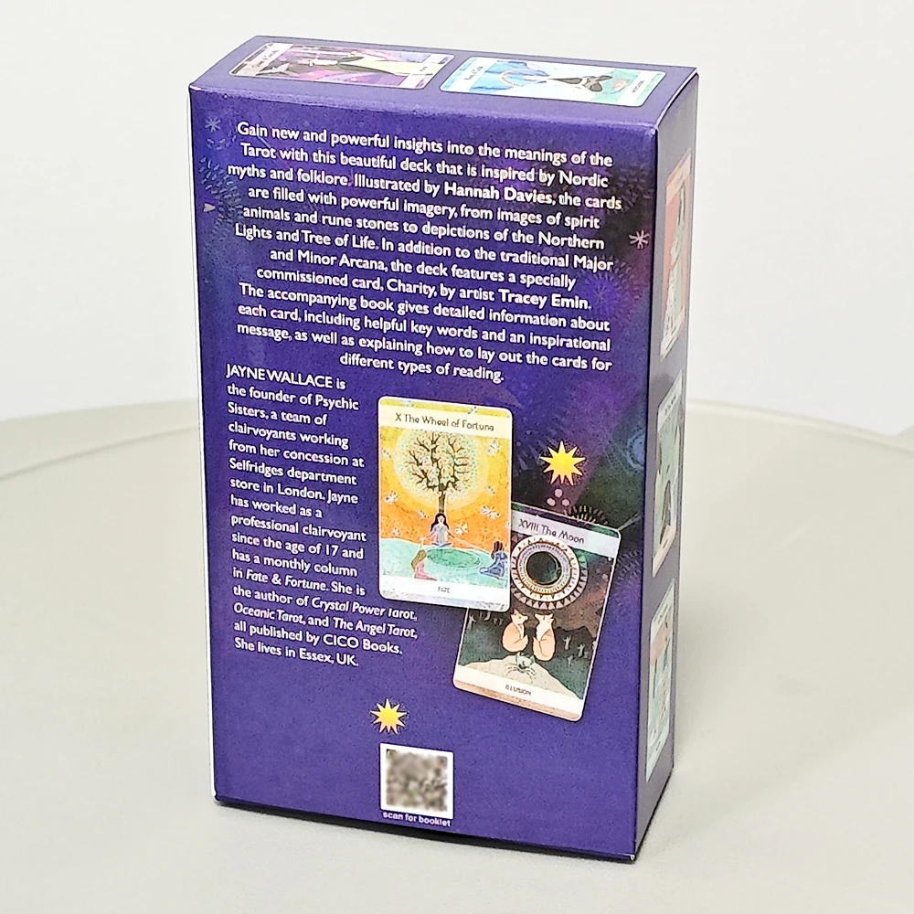 Een volledig dek met 79 kaarten geïnspireerd door oude Noordse mythen en folklore de magische Noordse Tarot 10,3 * 6 cm