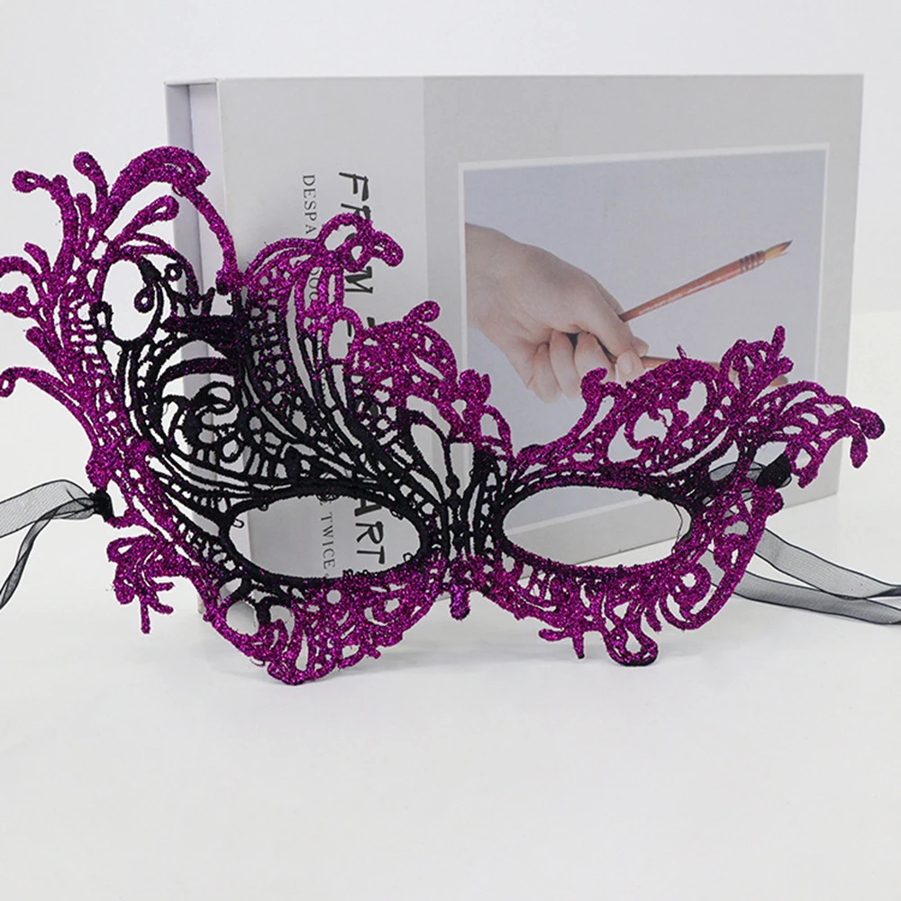 หน้ากากปาร์ตี้ หน้ากากแฟนซีสำหรับงานเต้นรำสวมหน้ากาก หน้ากากลูกไม้ครึ่งหน้า หน้ากากตาแบบโปร่งสีสันสดใส สำหรับงานปาร์ตี้ เทศกาล และงานเต้นรำสวมหน้ากาก