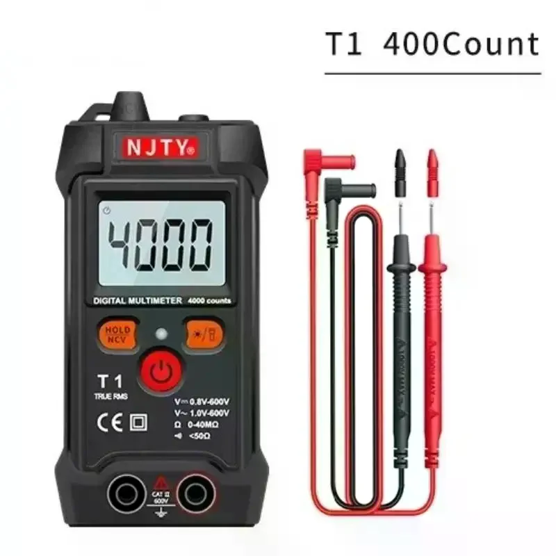 Digital Multimeter Tester Smart Mini RMS 4000 Counter Automatic Range Test Voltage Continuity Resistance NCV Household