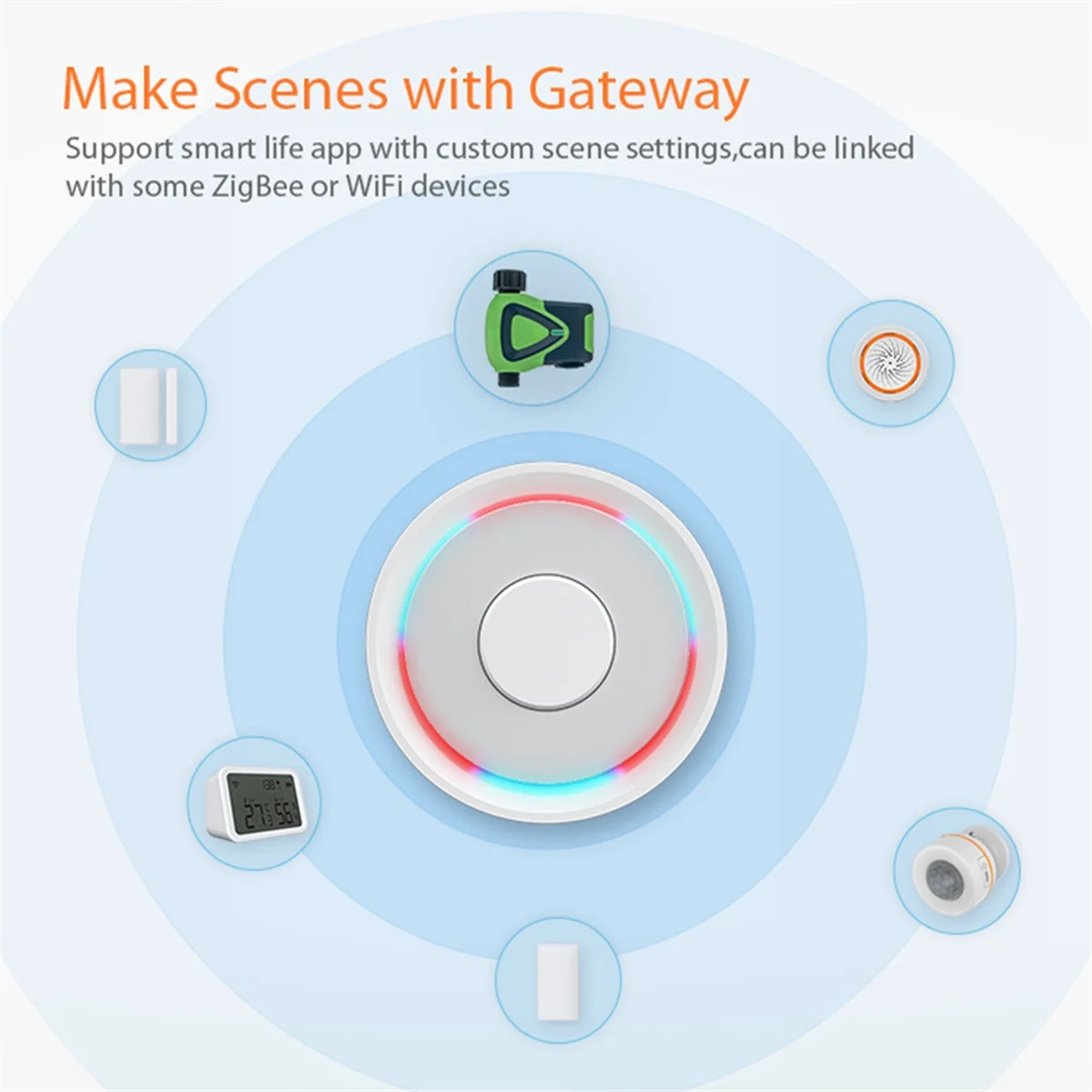 AD41-ZigBee Waterer Doodle Smart Single Way Garden Waterer Timer มัลติฟังก์ชั่นสะดวก Waterer