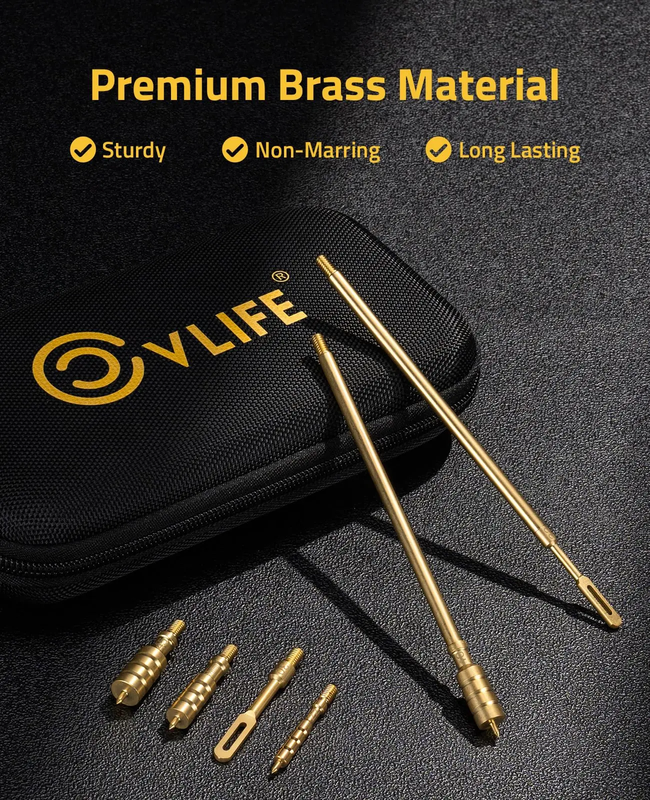 طقم تنظيف المسدس المدمج CVLIFE لـ 9 مم /.22 /.45 /.40 أدوات تنظيف عالمية لمسدس بندقية المسدس