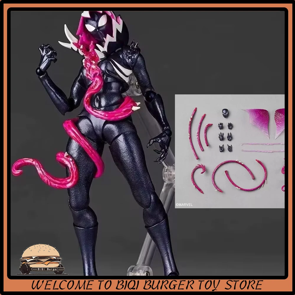 

New Venom Gwen Action Figures Anime Figurine Kaiyodo Amazing Yamaguchi Revoltech Statue Ko Model Gk Customized Kid Toys