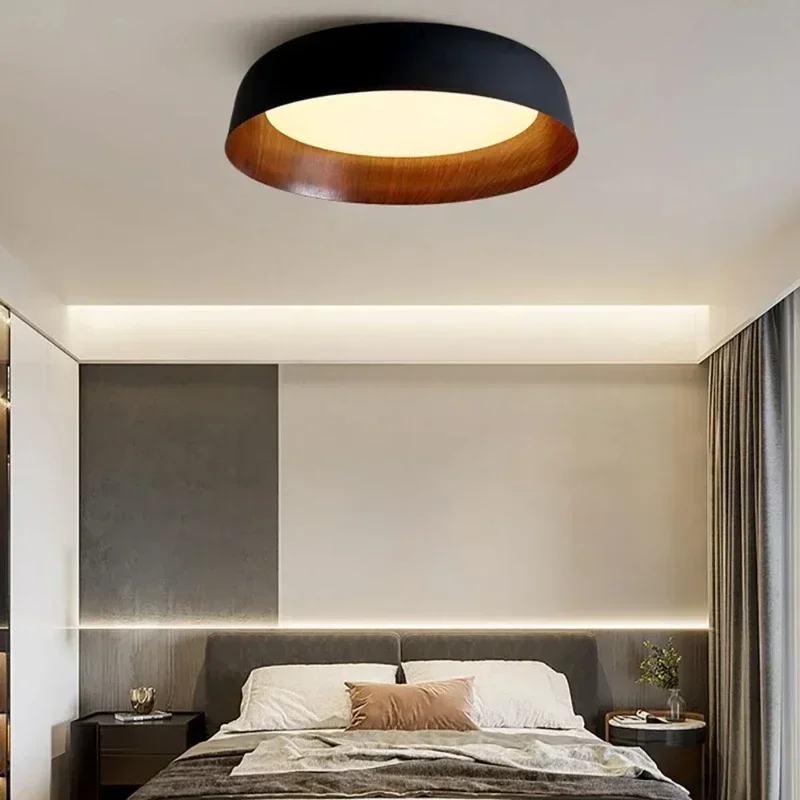 Modern Creative Wood Grain Color Ceiling Light LED Room Decoration Nordic Home Decoration Bedroom Corridor Balcony Lighting