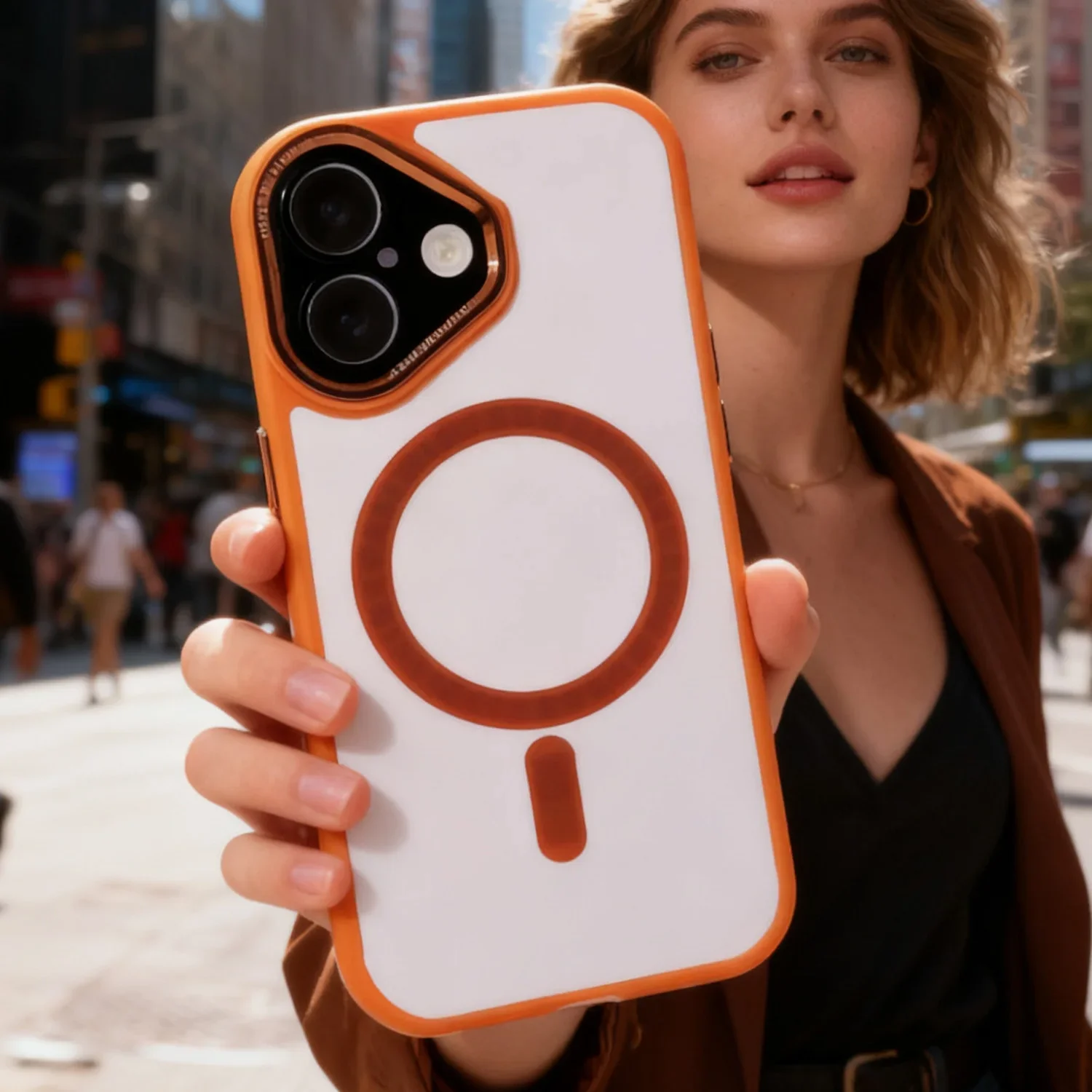 2025 17PM Magnetic Transparent Case for IPhone 17/17 ProMax/17Pro/17Air Magnet Phone Cover with Plating Camera Protector Bumper