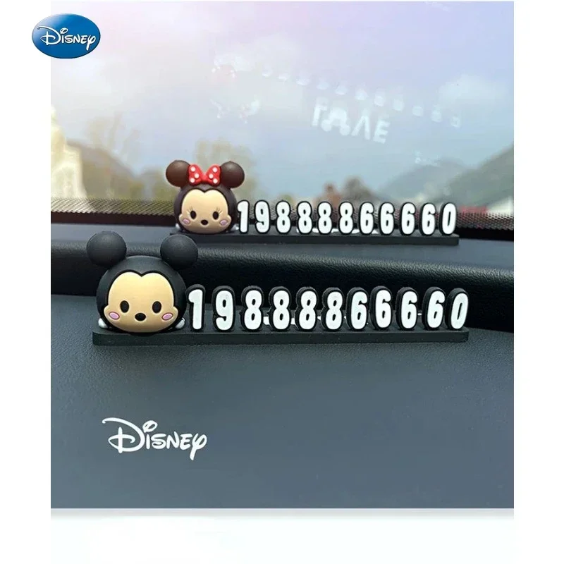 

Disney Cars Temporary Parking Number Plate Car Names in-Car Car Decorations Interior Cute Mickey Minnie accessories for girls