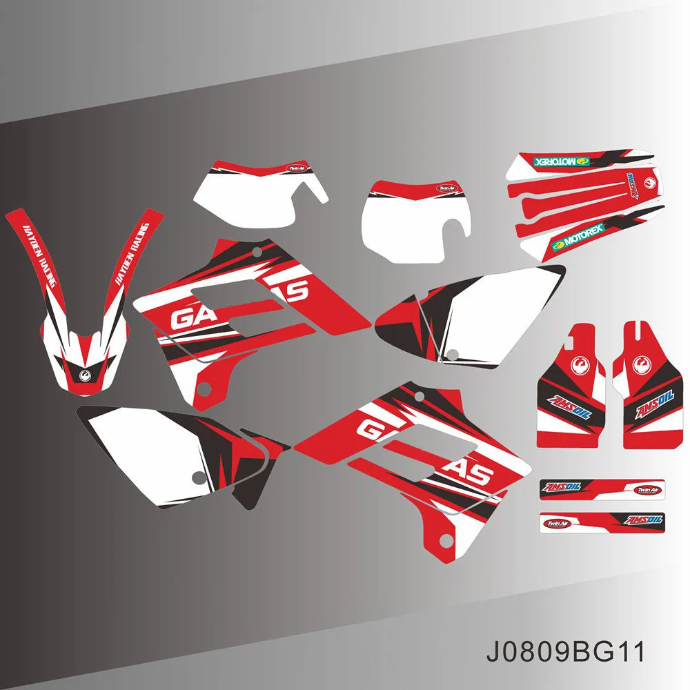 For GAS GAS GasGas EC 125 250 300 450 2003 2004 2005 2006 Graphics Decals Stickers Motorcycle Background