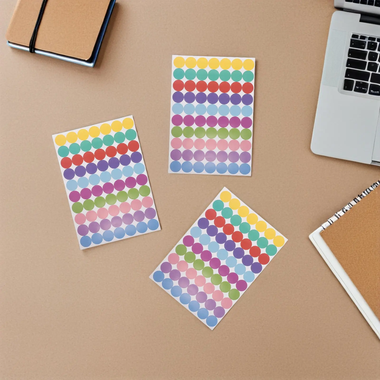 

20 листов круглых наклеек-точек, 10 ярких цветов, самоклеящиеся круглые этикетки для цветовой кодировки, для офиса, школы, планирования
