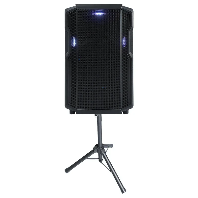 PA DJ Power Karaoke Concert Speaker, 15 ", 150W, Efeito Sub-woofer, Luz Flash RGB, Palco Áudio Speaker