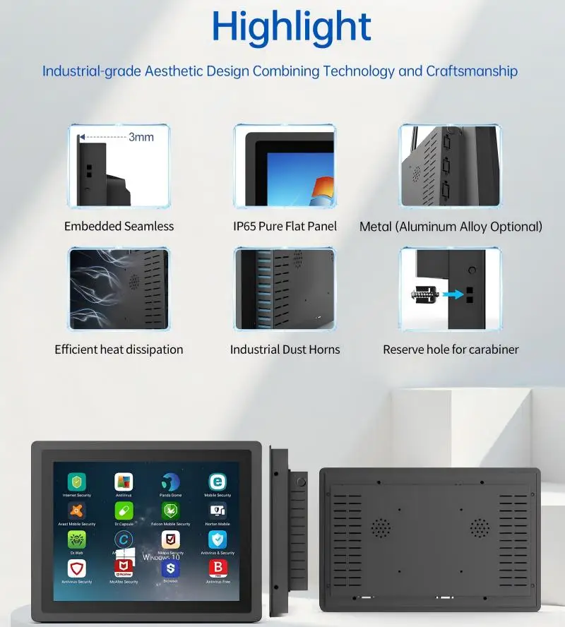 Hot Seller1000nit Sunlight Readable Industrial Panel PC Android Linux RK3288/RK3399 Custom for Harsh Environment