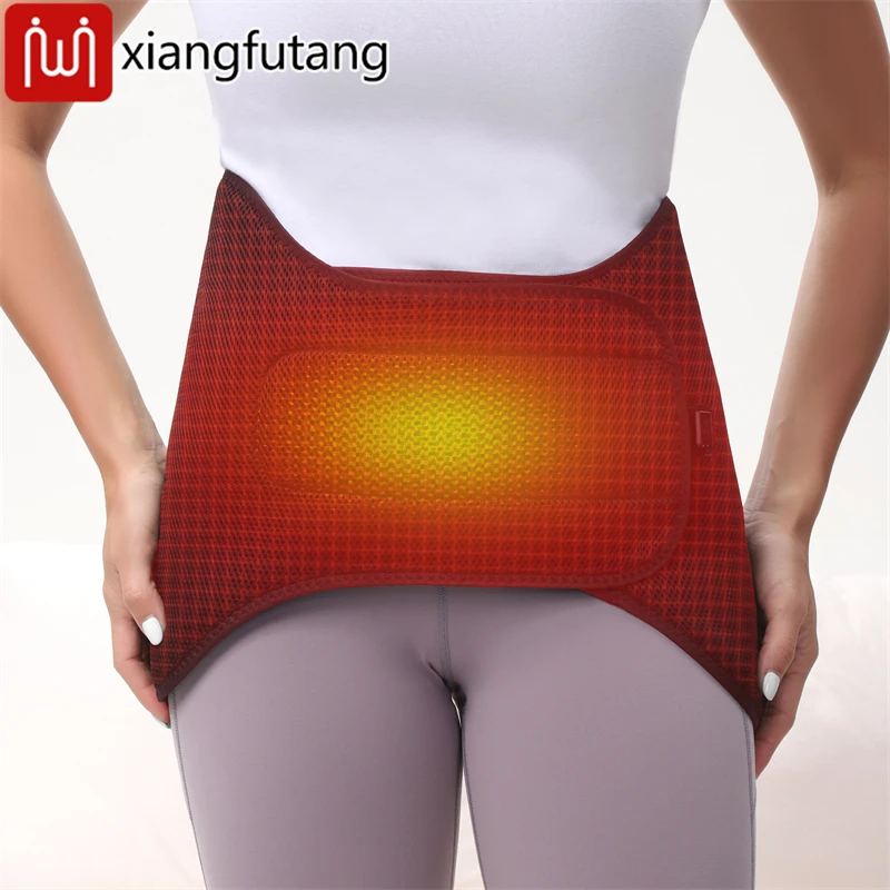 

Нагревательная подушечка для талии с вибрационным массажем, грелка для талии и бедер с подогревом, поддерживающий бандаж для облегчения боли в талии живота, ягодицах