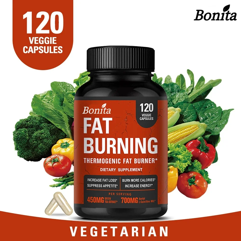 Acetil-L-Carnitina, Extracto de Té Verde y Cafeína, Favorece la Quema de Grasa, el Metabolismo, Mejora el Estado de Ánimo, 30/60/120 Cápsulas