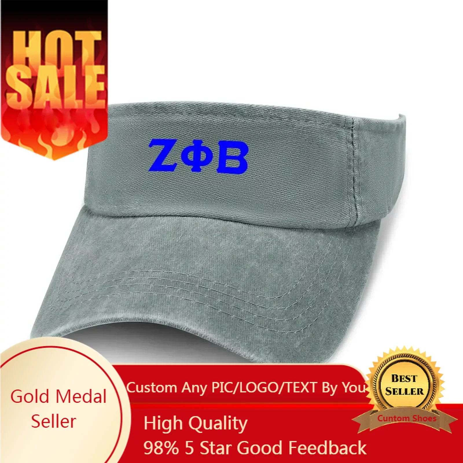 

zeta Sorority ZPB 1920 Sun Visor Leaky Top Cowboy Hats phi beta Mens Womens Sports Baseball Tennis Golf Caps Open Top Custom Hat