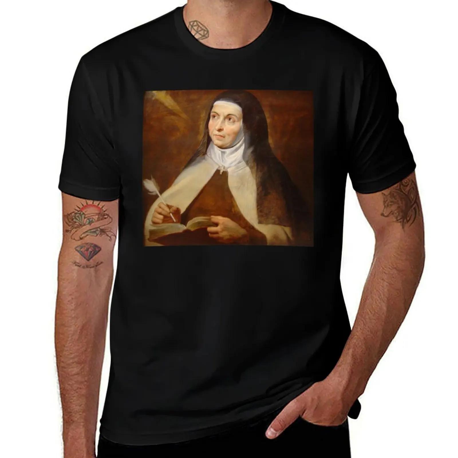 

St Teresa of Avila T-Shirt t shirts for man cotton soft t shirt man plain T-Shirt