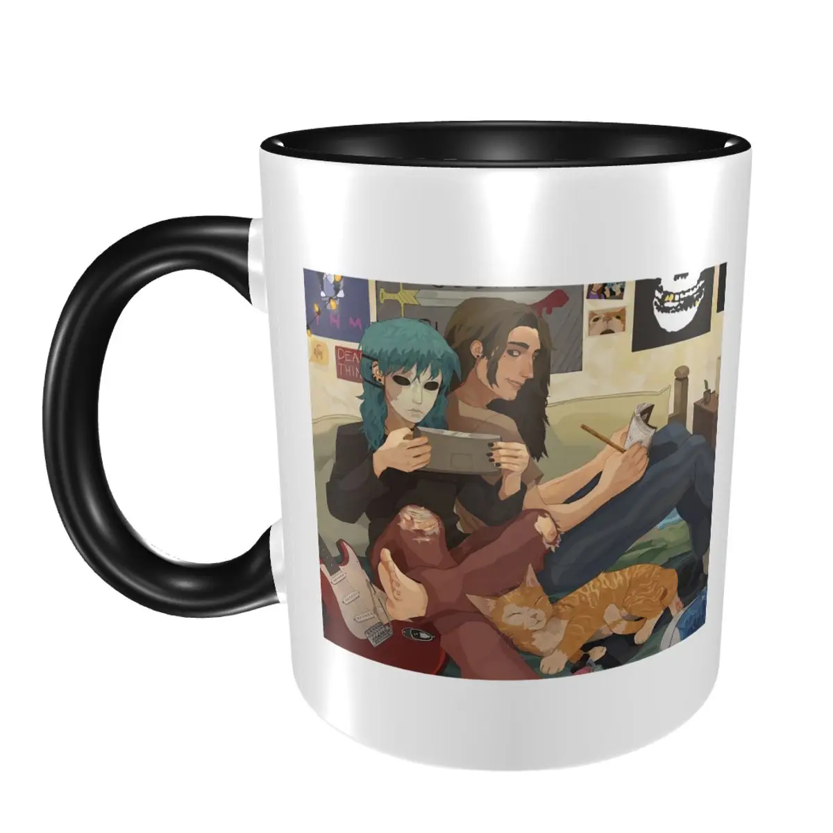 Game Sally Face Sal Larry And Gizmo Art Mug Funny Ceramic Coffee Cups Tea Mugs Milk Cup Drinkware Gifts for Woman Man