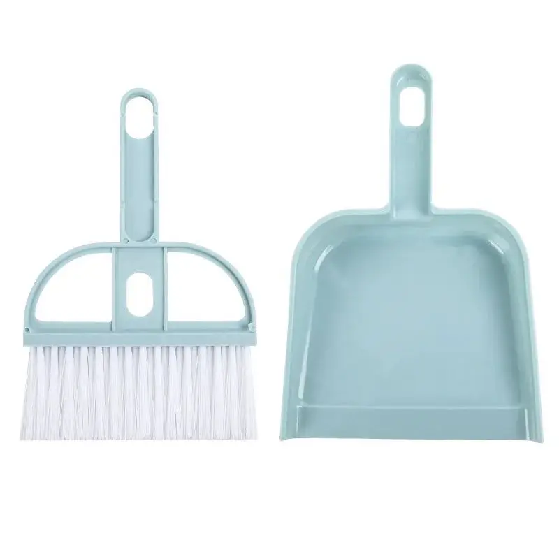 Blue Mini Desktop Cleaning Brush Pet Mini Broom Set Dog And Cat Cleaning And Disinfection Household Products