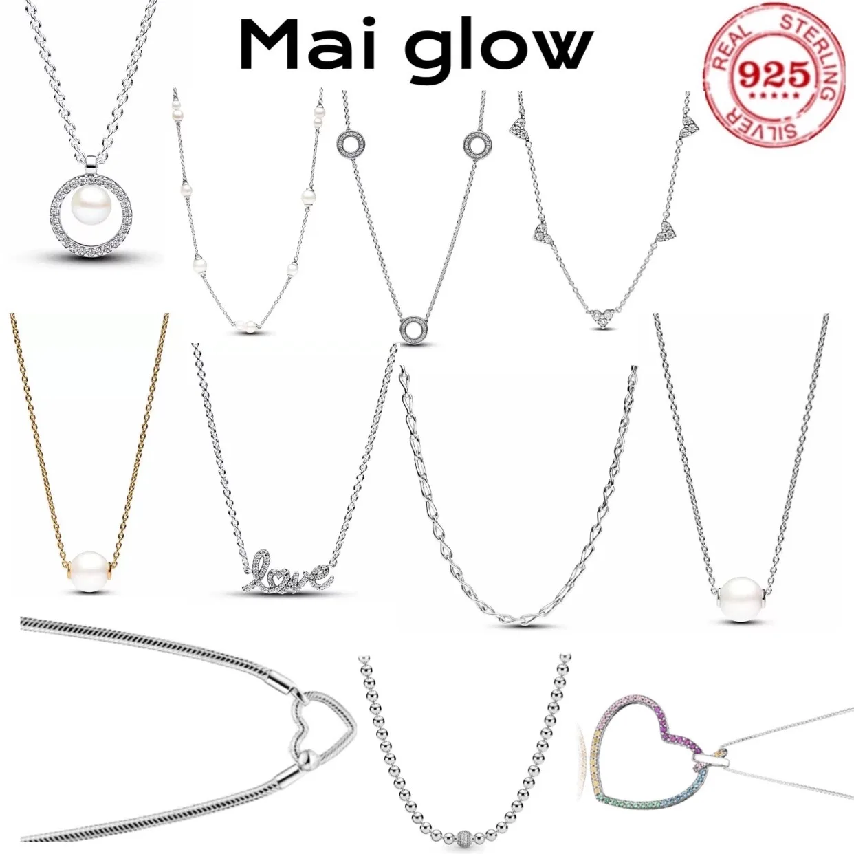 

Sparkling 100% 925 sterling silver cute colorful heart circular tassel design charm Zircon necklace for women's high-end jewelry