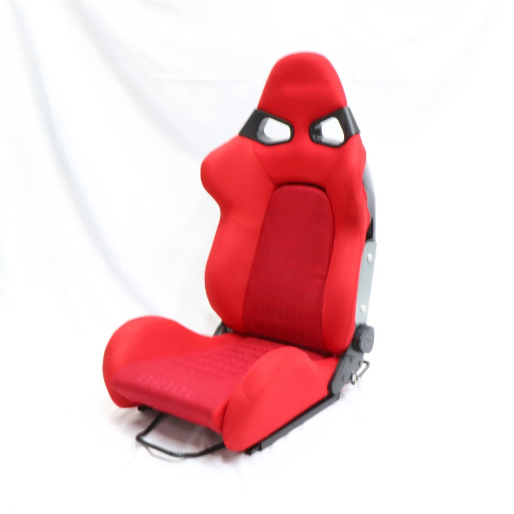 

VELOT BRIDF Racing Seat Black Suede Universal Car Sport Seat High Back Design, Side Bolsters