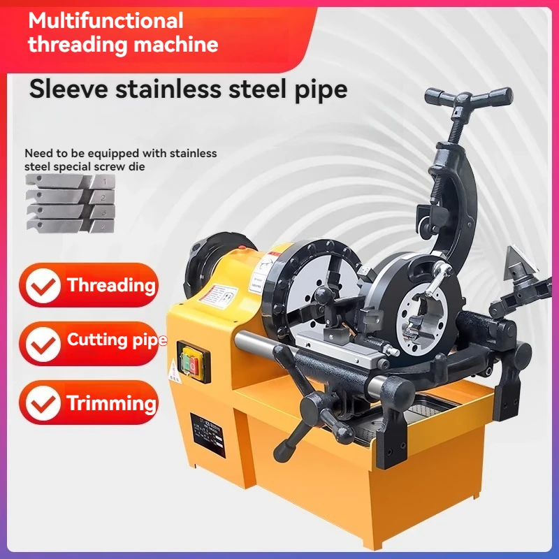 Small Electric Threading Machine Automatic 2 Inch Fire Water Pipe, Steel Pipe Opening Machine, Threading Machine