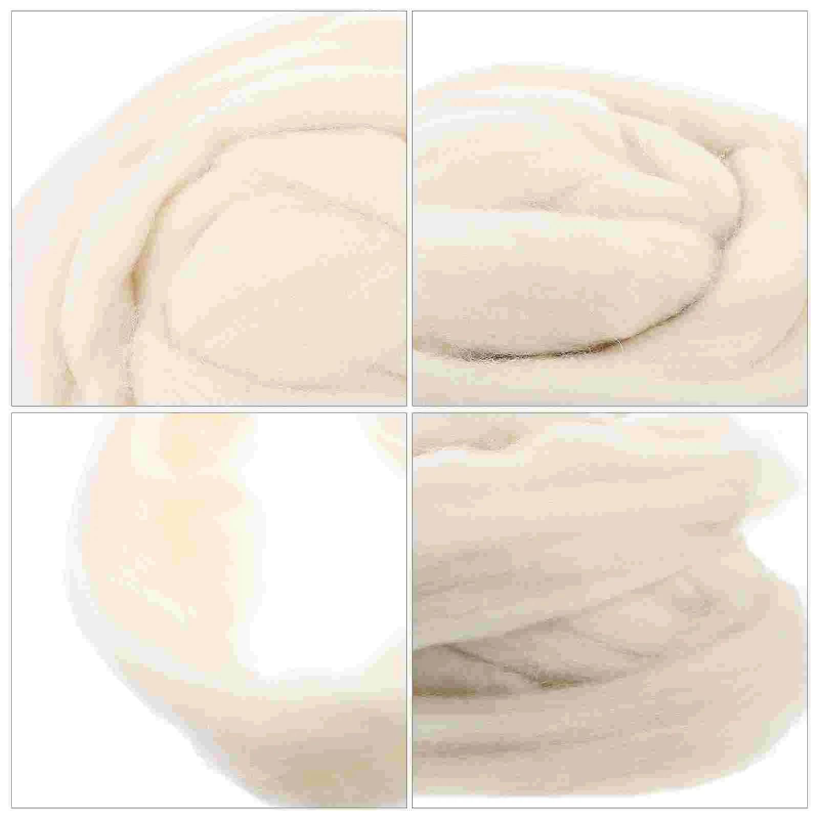 Natürliche Roving-Wolle, Roving-Faser, Filz, Basteln, Nadelfilzen, 200 g (Galatea), Roving-Wolle zum Filzen von DIY-Rohwolle