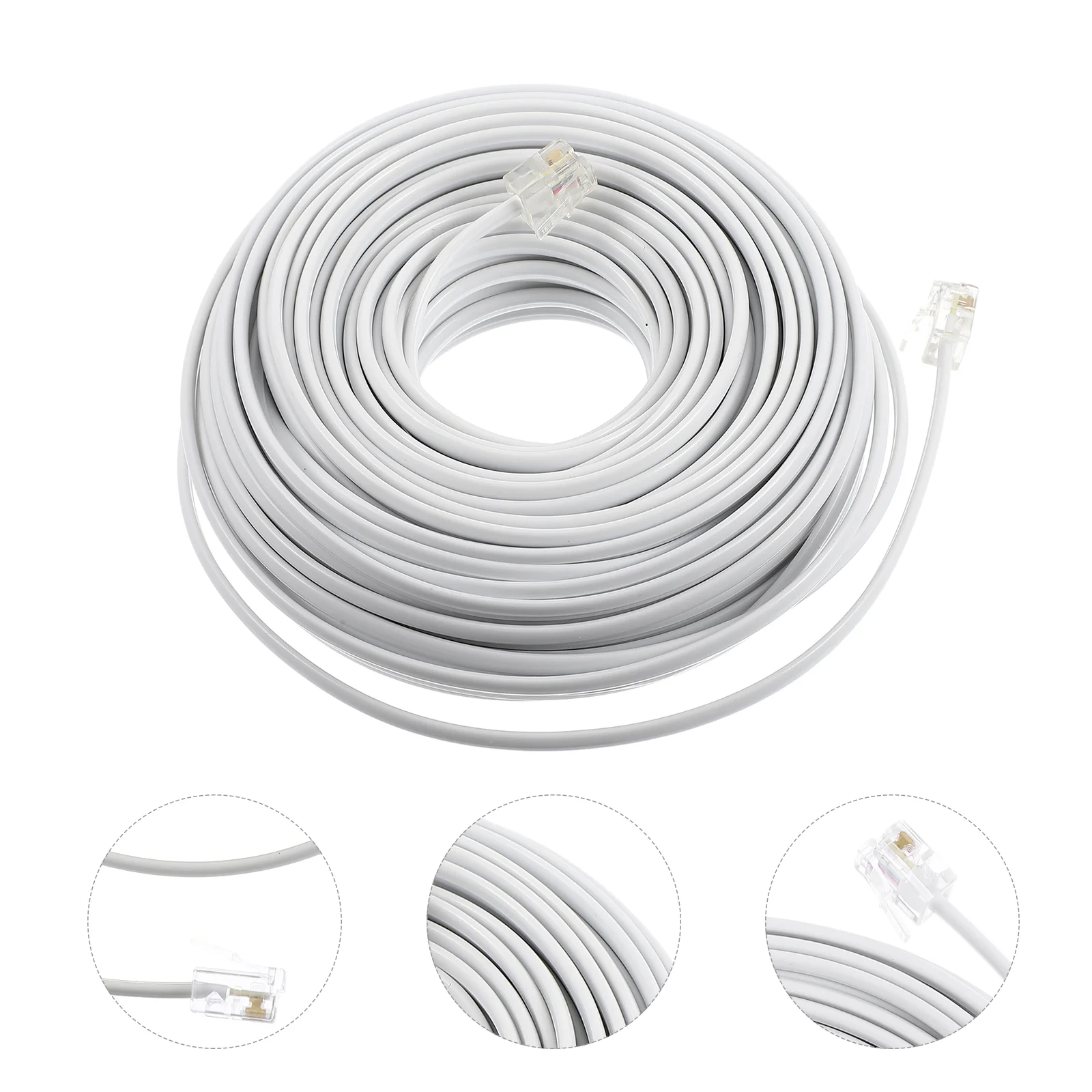 Telephone Line Extension Cord Connecting 4-core Landline Cable Pvc Wire Accessories Extended Length