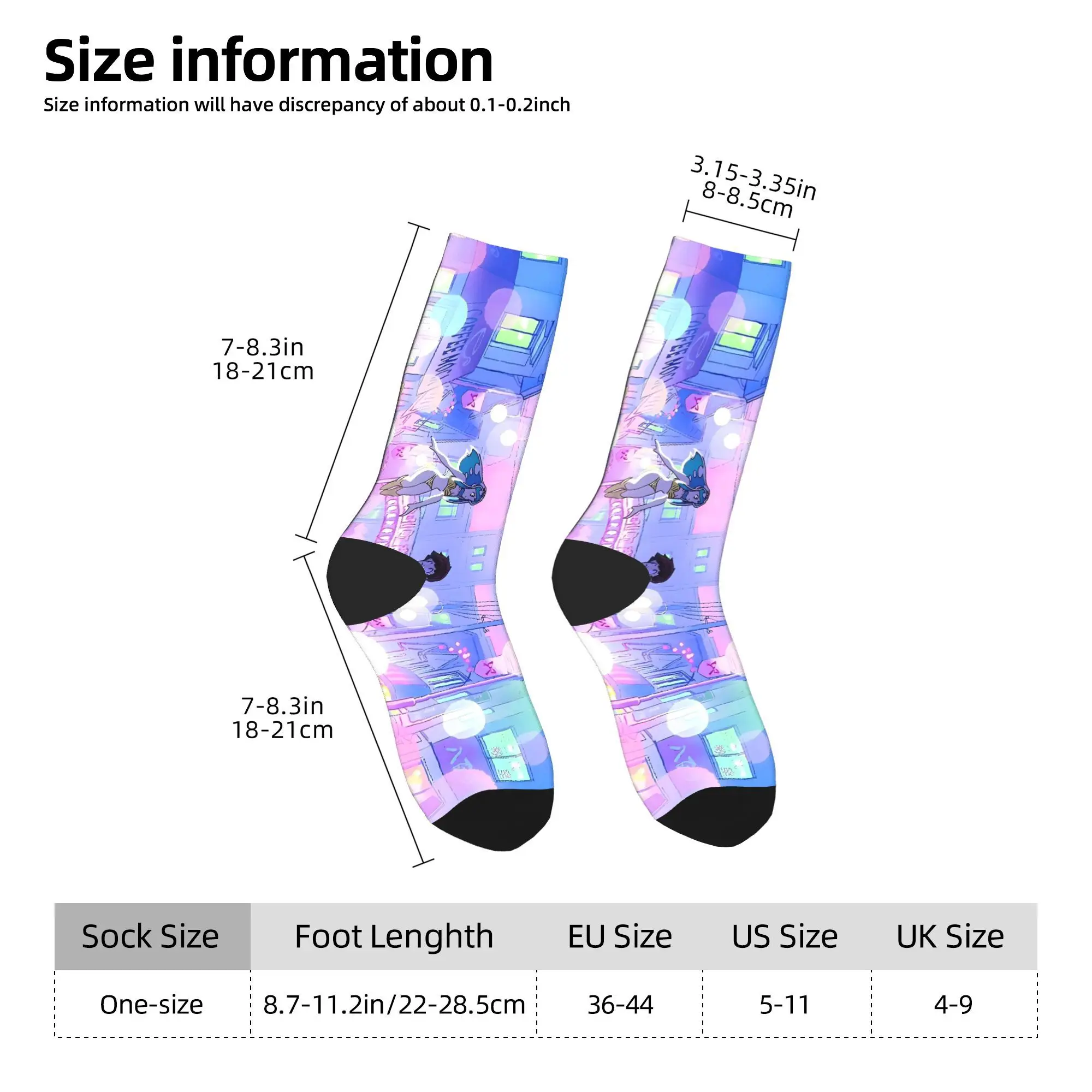 جوارب Goth Lum Urusei Yatsura نمط الترفيه الجوارب الشتوية عدم الانزلاق الجوارب الرجال سكيت جودة الجوارب