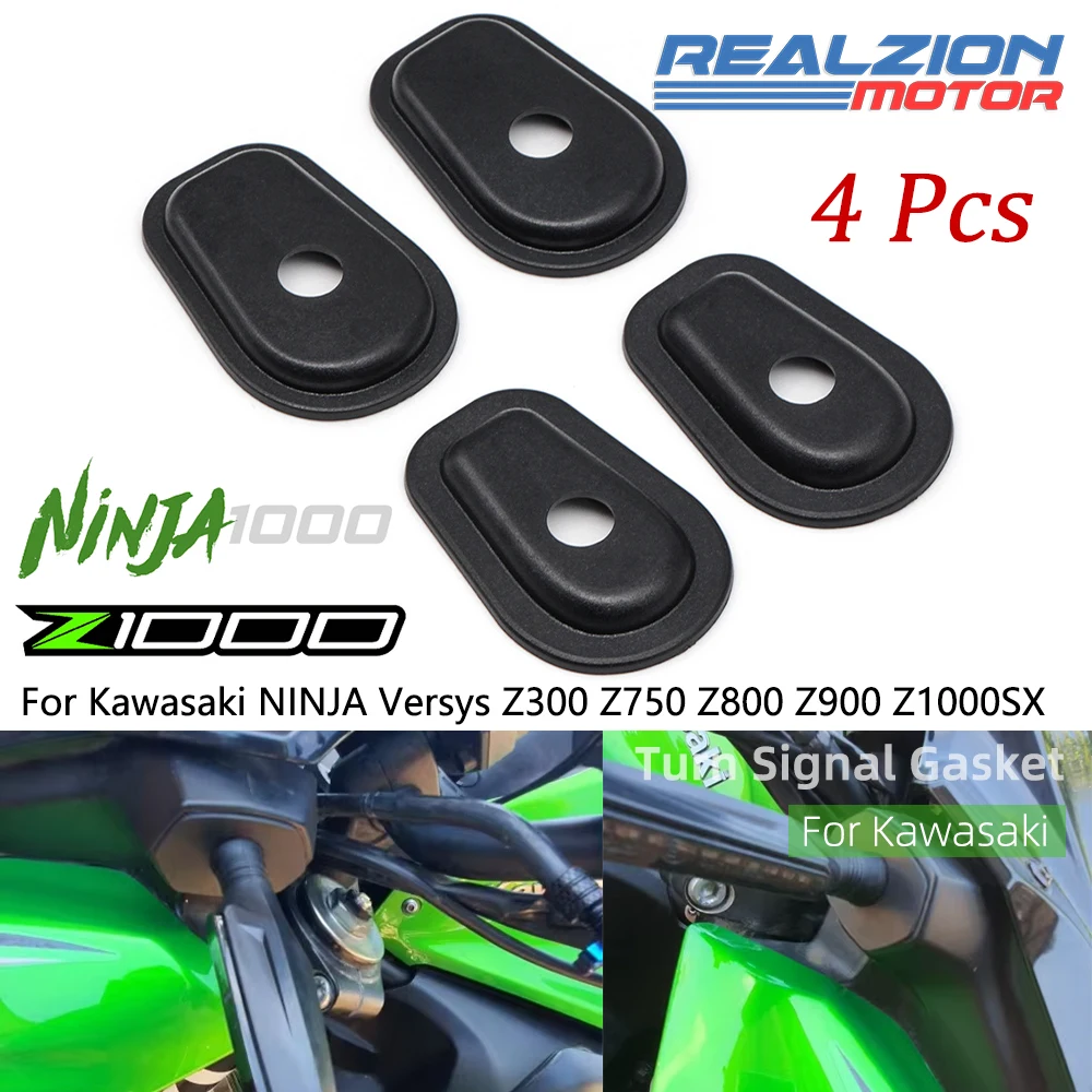 REALZION Ninja 4Pcs Motorcycle Turn Signal Light Indicator Adapter Spacers For Kawasaki Z750 Z800 Z900 Z1000 Versys 650 NINJA