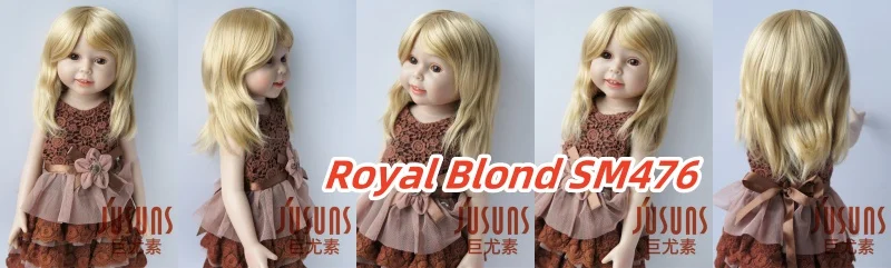 JD762 Natural curls Mid long doll wigs that can be tilted and self trimmed with bangs Full sizes Doll Accessories