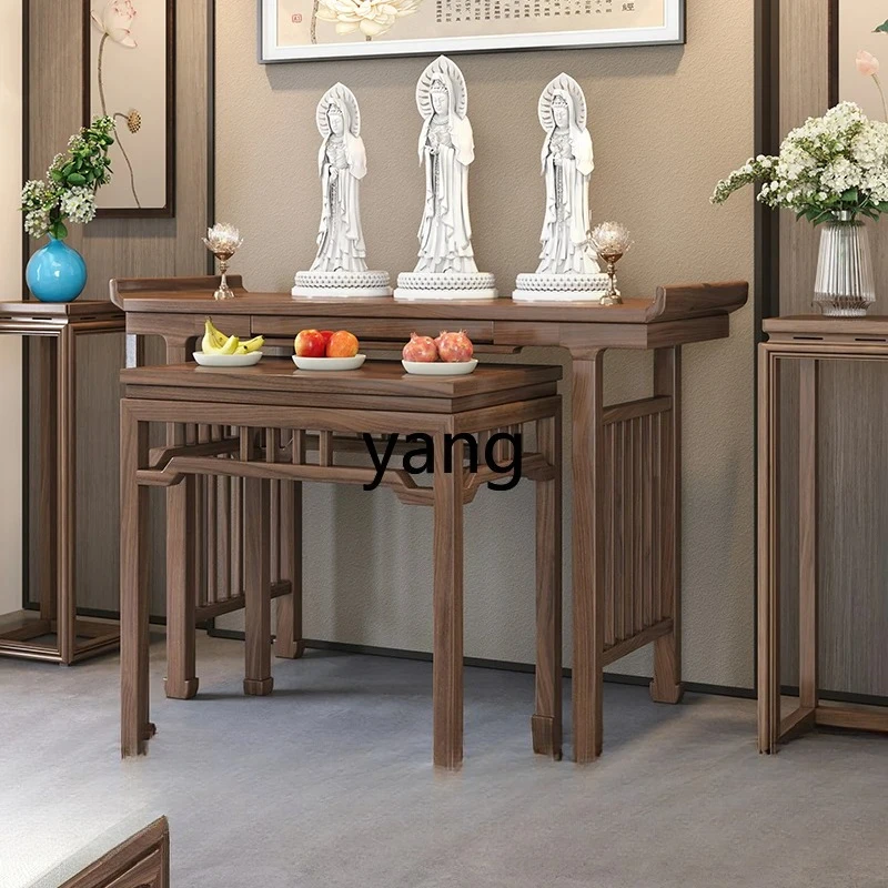 lmm1  all solid wood table incense case household simple strip case Buddhist hall Zhongtang tribute table