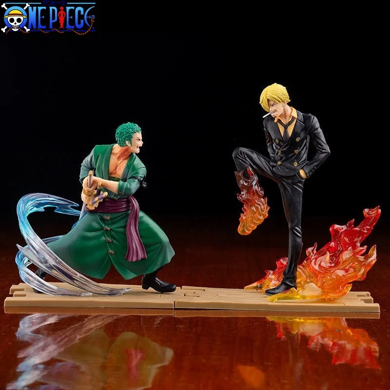 

17cm New One Piece Anime Figure Roronoa Zoro Sanji Action Figure PVC Collection Cartoon Model Doll Gift Toys Decoration