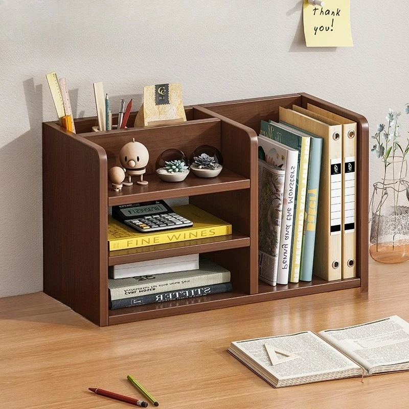 Sturdy Storage Holders Durable Vertical MultiLayered Bookshelves Space Saving Bookshelf Desktop Office Round Edge Household