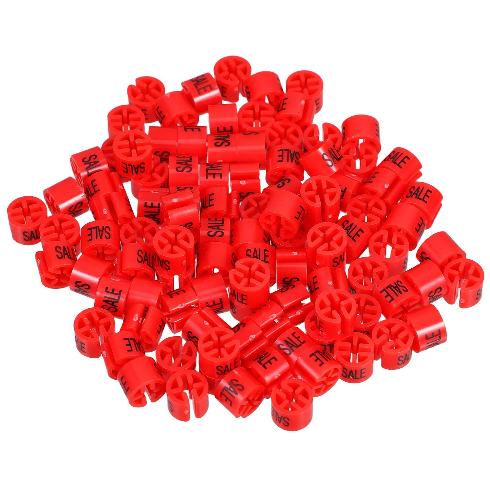 

100pcs Red Clothing Hanger Tags Garment Hanger Size Marker Numbers Size Markers For Clothing Store Color-Coding Sizes Tags