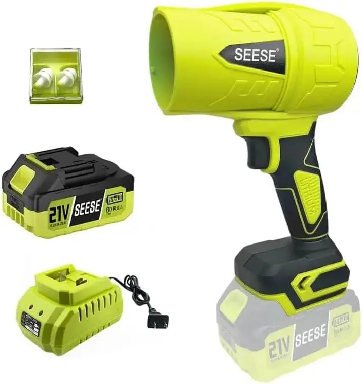 

450 CFM Cordless Leaf Blower: Lightweight 1.45lb, 76MPH, for Yard, Driveway & Car Drying