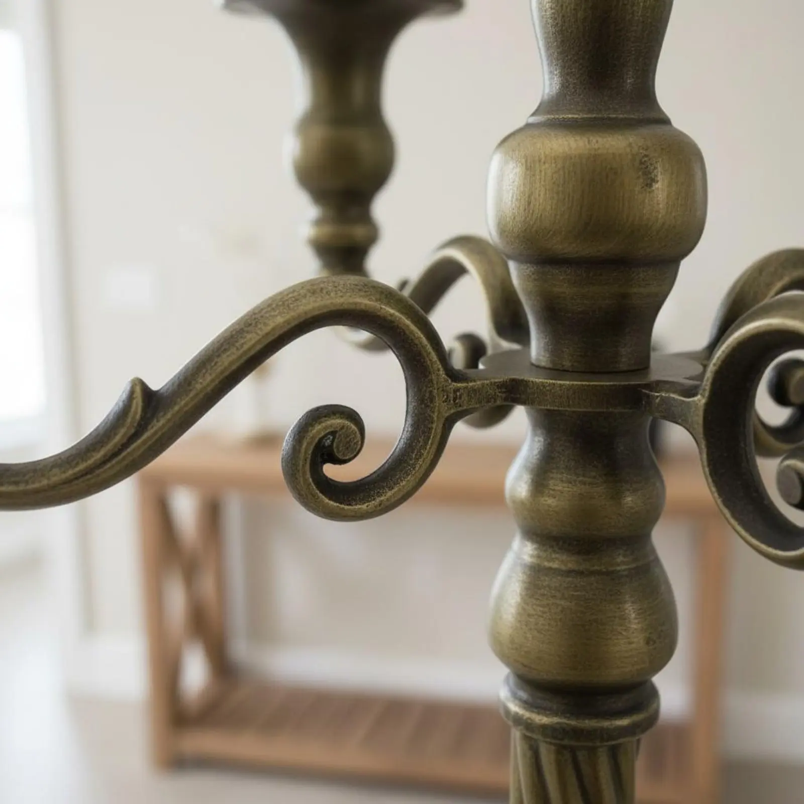 5 Arm Candelabra Ornamental 5-Arm Candle Holder Candelabra Weighted Base Metal Candle Holder Easy to Clean for Living Room view 3