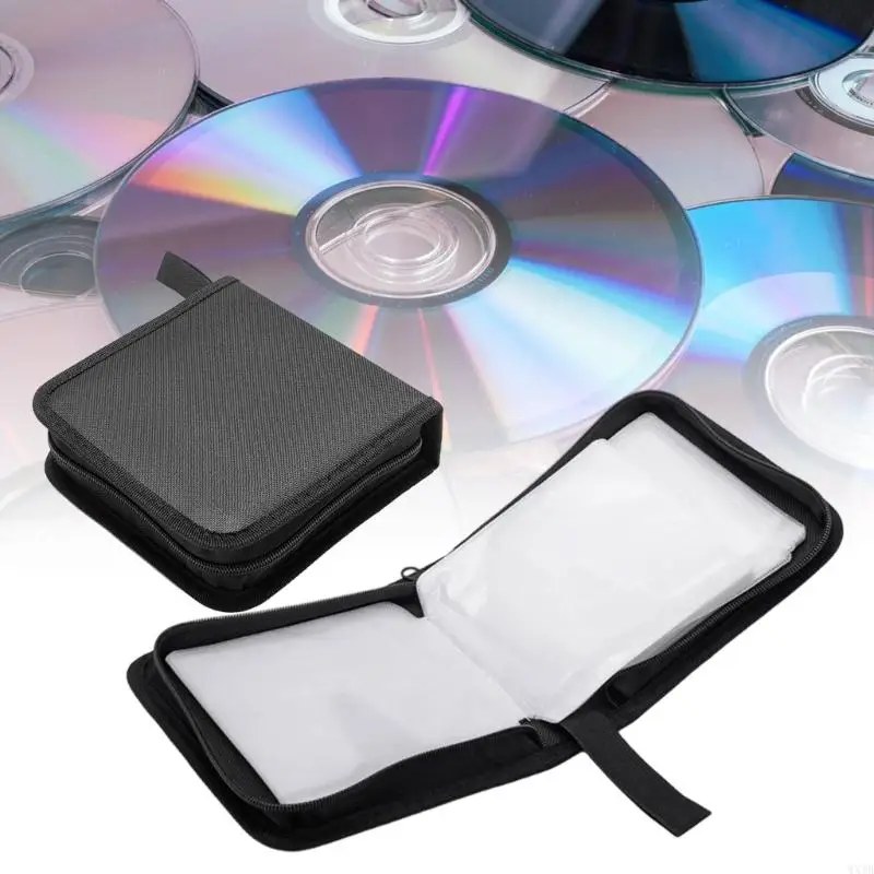 Oxford Fabric Car CDs Holder Case Bag 40-Pocket  Disc Storage Solution Keep Safe 