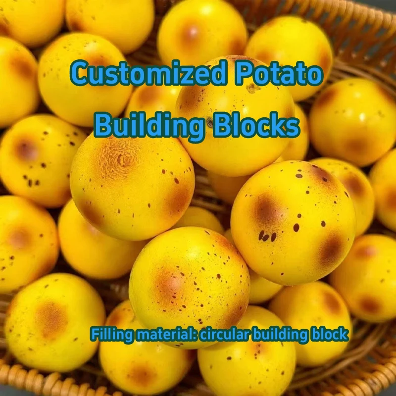 Potato Shaped Fidget Squeeze Ball Crispy Sound Slow Rebound Stress Relief Boredom Reliever Gift Ornament For School Home Office