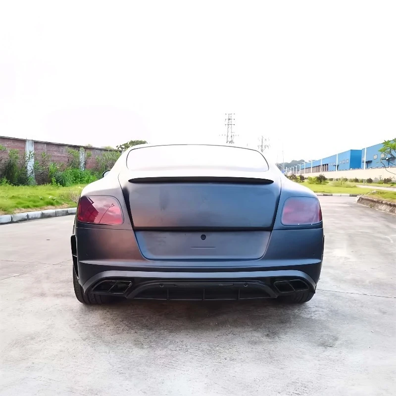 New 2009-2018 for Continental GT Lower Carbon Fiber Engine Cover Bumper Rear Spoiler MSY Wide Body Kit Riveted F002