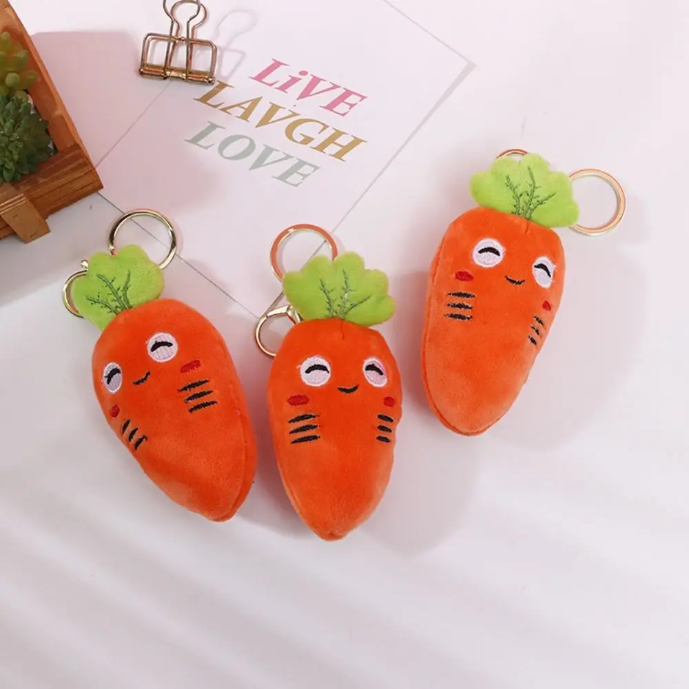 Bag Accessories Backpack Decoration Cartoon Key Holder Vegetables Carrot Keychain Carrot Plush Keychain Plush Carrot Keyring