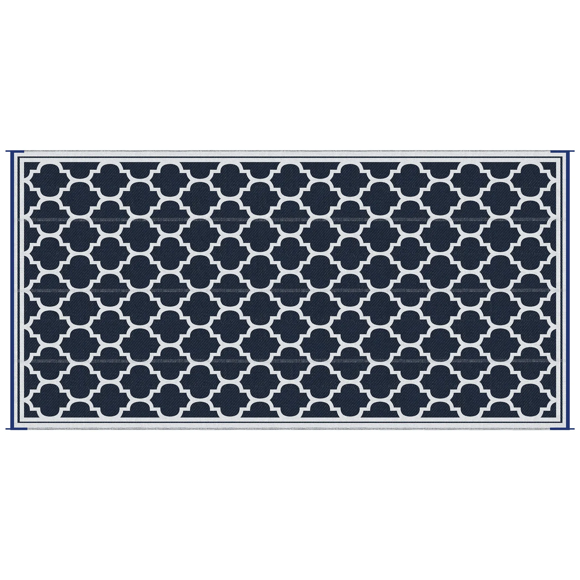 Reversible Outdoor Rug, 9' x 18' Waterproof Plastic Straw Floor Mat, Portable RV Camping Carpet, Large Floor Mat for Backyard,